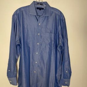 Tommy Hilfiger Regular fit, non-iron, button down blue 15 1\2, 32-33